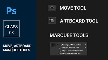 How To Use Move Tool, Artboard & Marquee Tools In Photoshop CC  | Class 3