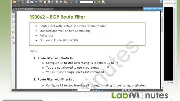 LabMinutes# RS0062 - Cisco BGP Route Filter (Part 1)