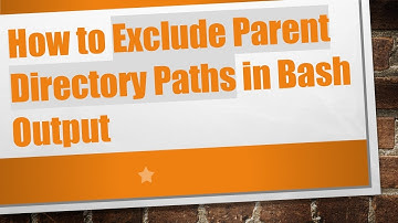 How to Exclude Parent Directory Paths in Bash Output