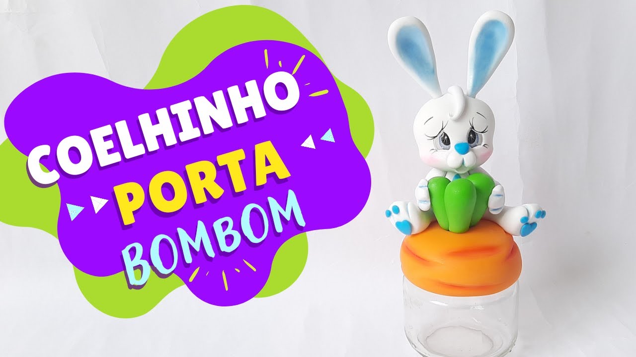 Lembrancinha para Páscoa coelhinho  em biscuit