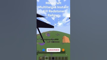Minecraft Multitarget Instant Kill Redstone Railgun #minecraft #redstone