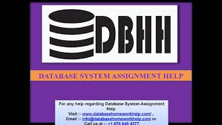Database System Assignment Help