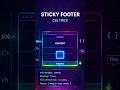 Sticky Footer Using CSS (No Hacks!) | Web Dev Tip #coding #shorts