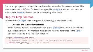 Understanding Overloading in C+ + : The Subscript Operator Explained