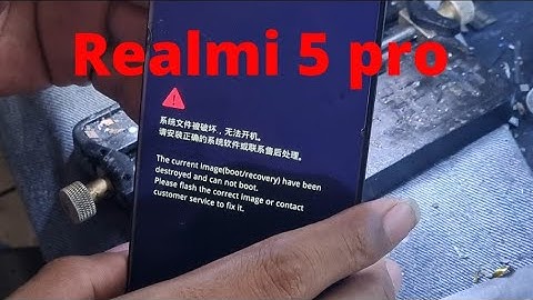 Realmi 5 Pro RMX 1971 The current boot recovery  have been destroyed solution full working