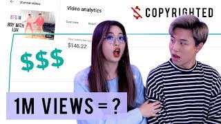 How much YouTube paid us for dance covers with 1 Million views