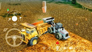 ローダーを使用して土をトラックに積み込む - 重機と採掘シミュレーター #androidgameplay screenshot 1