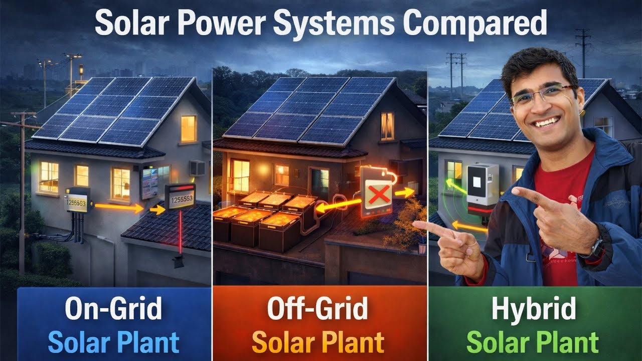 On Grid vs Off Grid vs Hybrid Solar System | How to Choose Which One is ...