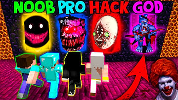 NOOB vs PRO vs HACKER vs GOD : SCARY PORTAL CHALLENGE in MINECRAFT ! AMV SHORT Animation