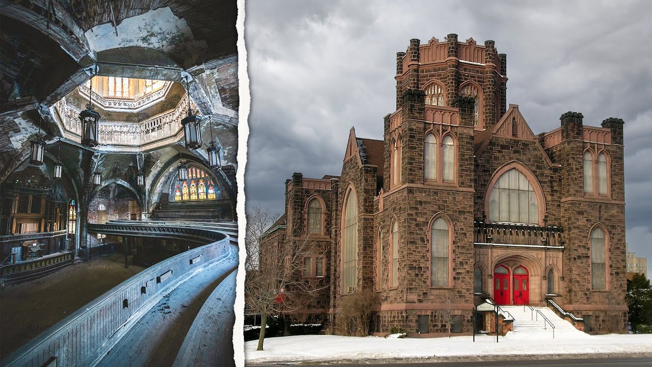 Incredible Abandoned Gothic Revival Church in DETROIT ~ Pastor Died!
