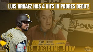 Reaction to Luis Arraez's 4-hit Padres debut and Win vs. Diamondbacks on Padres Radio Network