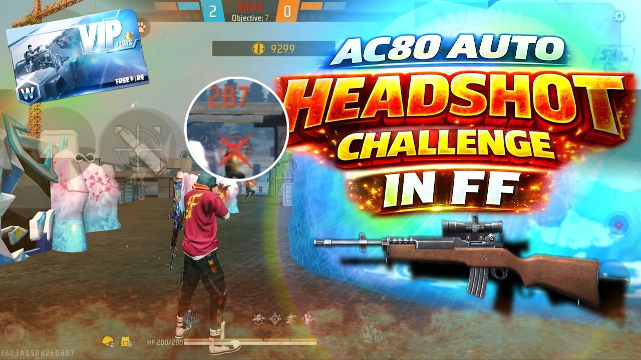FREEFIRE AC80 Challenge Auto One Tap Headshot in custom FF REEDEM CODE