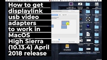 Solved: How to get displaylink usb video adapters to work in MacOS High Sierra (10.13.4+)