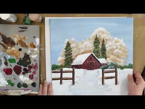 Winter Paintings Archives - Pamela Groppe Art - Acrylic Painting for  Beginners