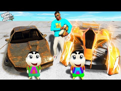 GTA 5 : Shinchan And Pinchan Fight With Franklin For Most Expensive Car in GTA 5 ! (GTA 5 mods)