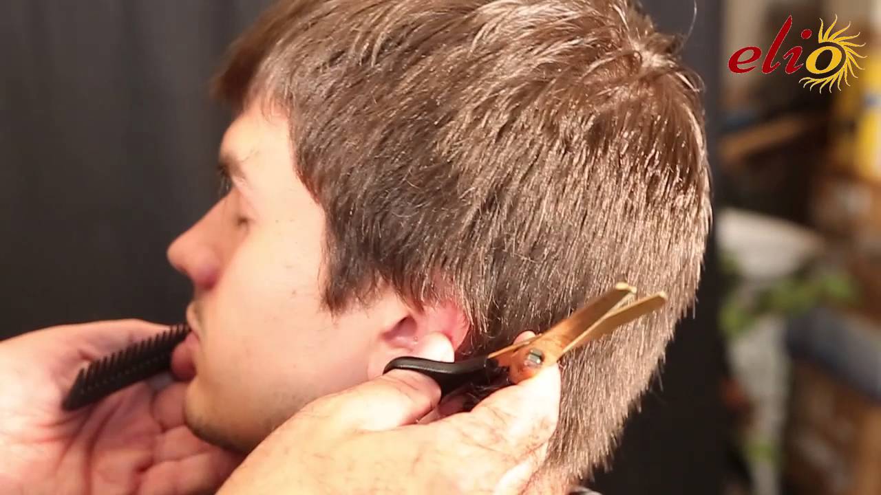 Come Sfoltire I Capelli Senza Forbice Dentata Taglio corto maschile con Forbice professionale Elio - YouTube