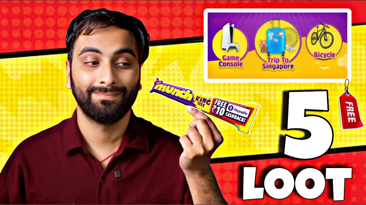 Free Munch Chocolate, Tata Soulfull Win Cycle, Ps5, And Sigapore Trip | 5 Today's Best Loot Offers