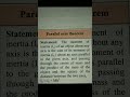 Parallel Axes theorem and Perpendicular axes theorem