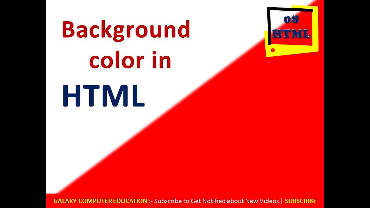 how to change the background color of webpage in HTML - YouTube