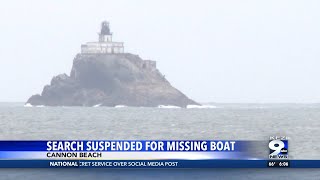 Search suspended for missing boat near Cannon Beach