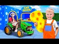 Oliver and Mom's Car Wash Adventure