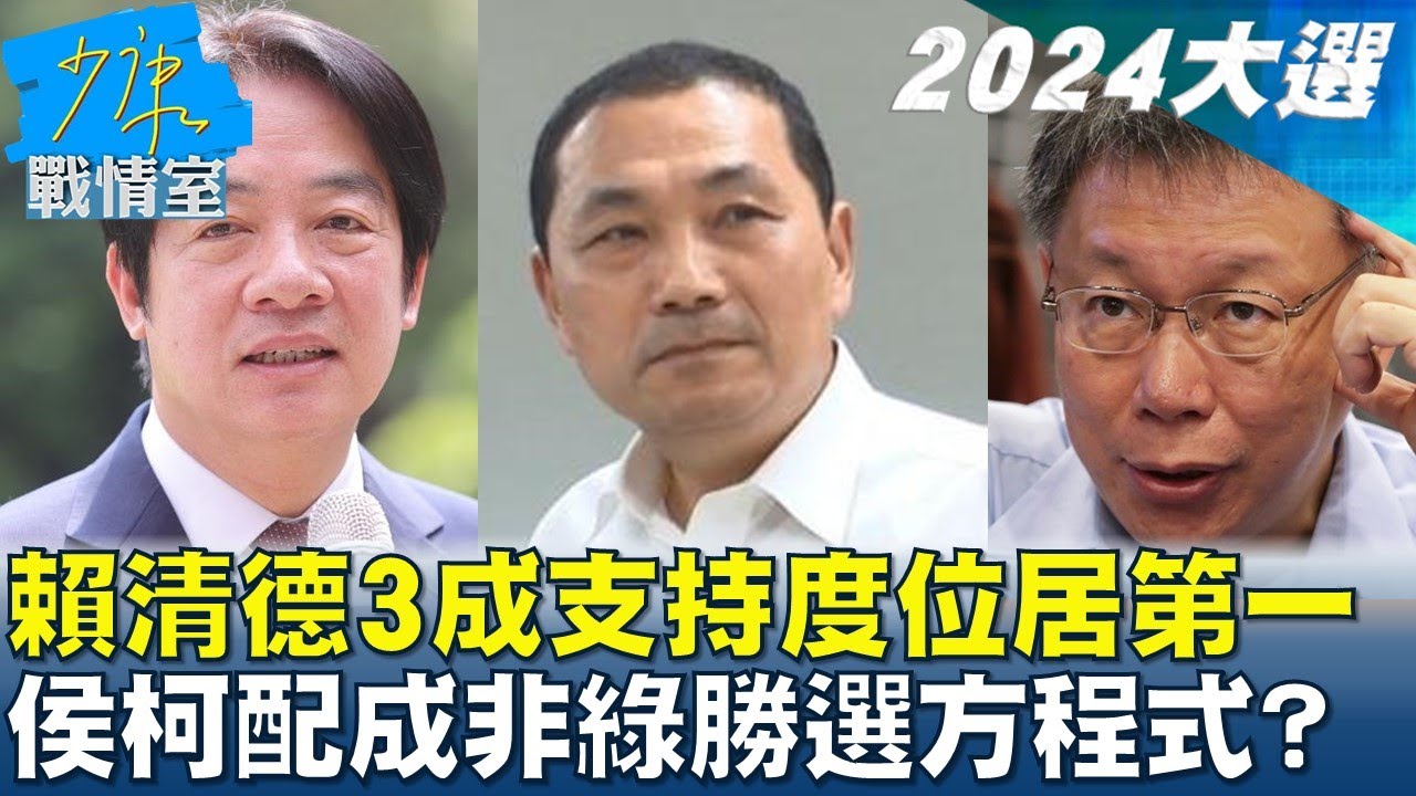 2024民調曝! 賴清德支持度31.5%.侯第2.柯第3｜華視新聞 20221111