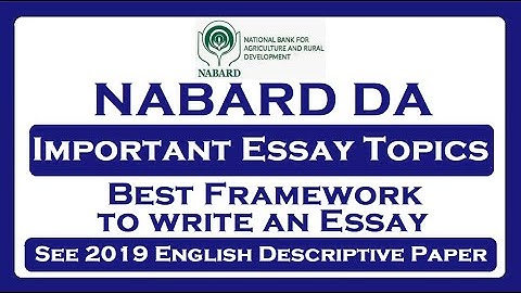 NABARD Development Assistant DA Expected Essays Topics!