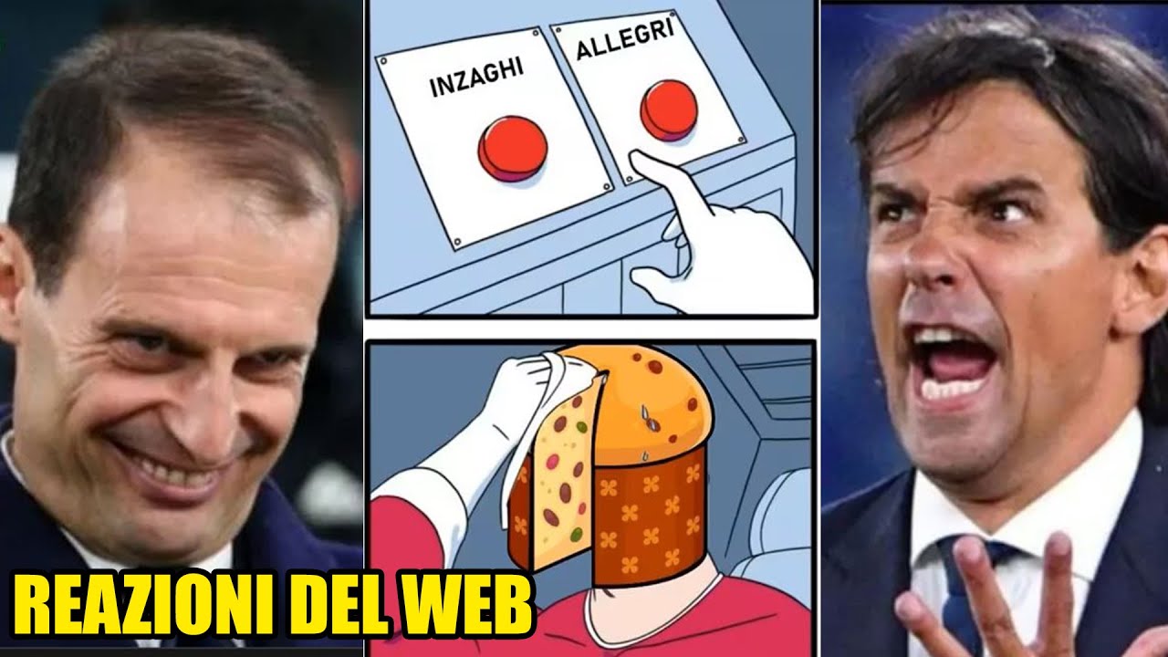 ALLEGRI E INZAGHI ESONERATI! - Reazioni del web (7 giornata campionato) - juventus e inter alla deriva! i tifosi si sono scatenati con queste meme
