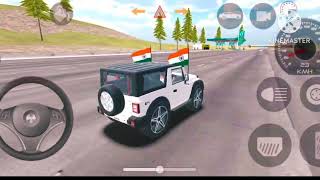 New modified Mahindra Thar white colour 👿 Indian car simulator 3D gameplay @Gamerindian169