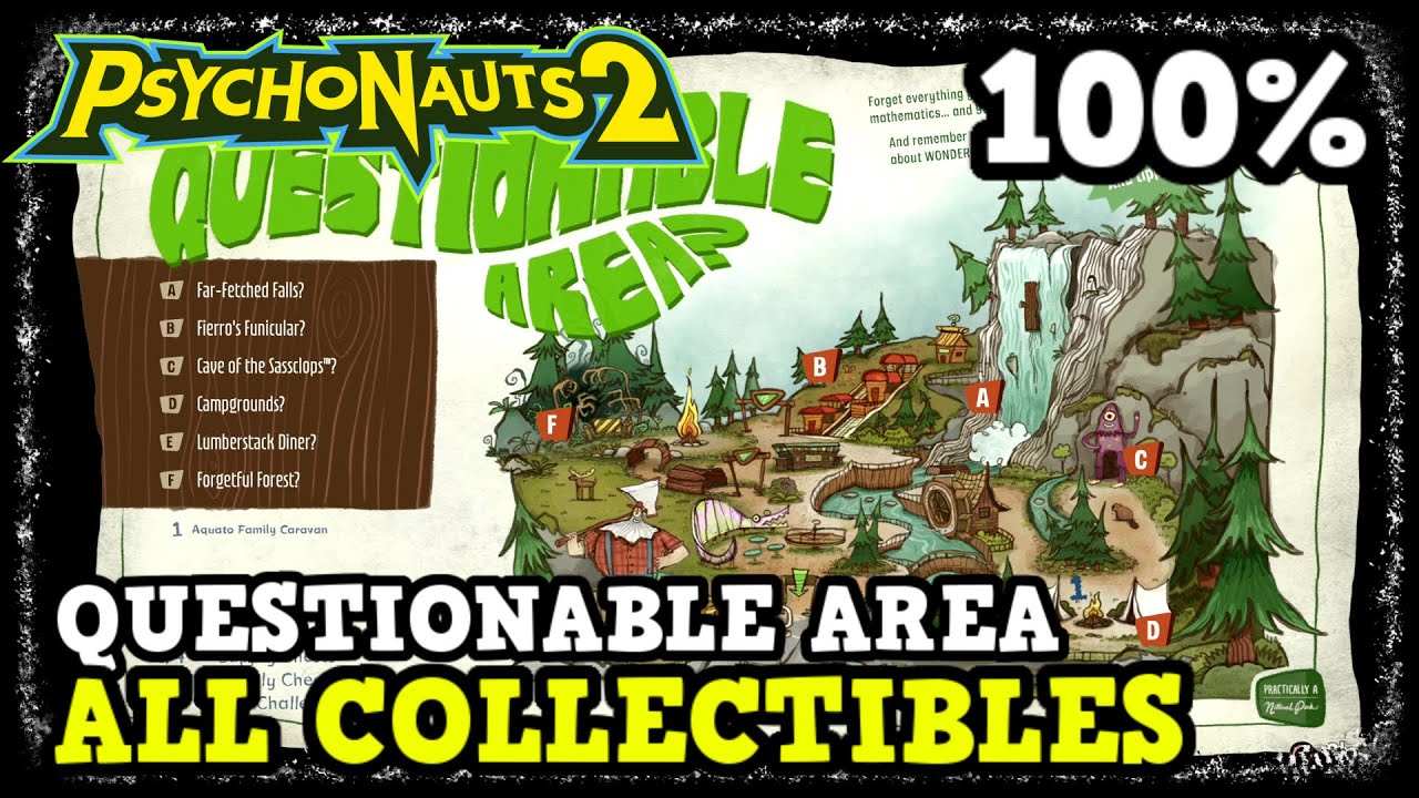 Psychonauts 2 Questionable Area All Collectible Locations (PSI Cards