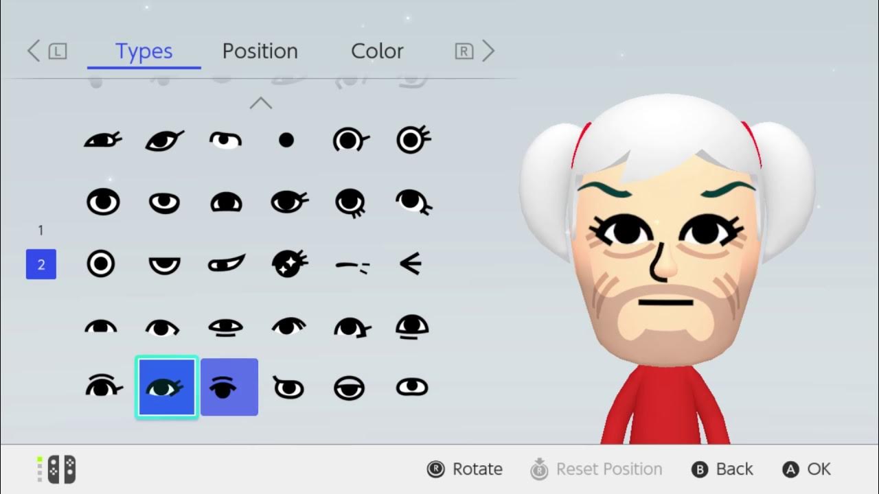 Making a Mii on Switch all of the options YouTube
