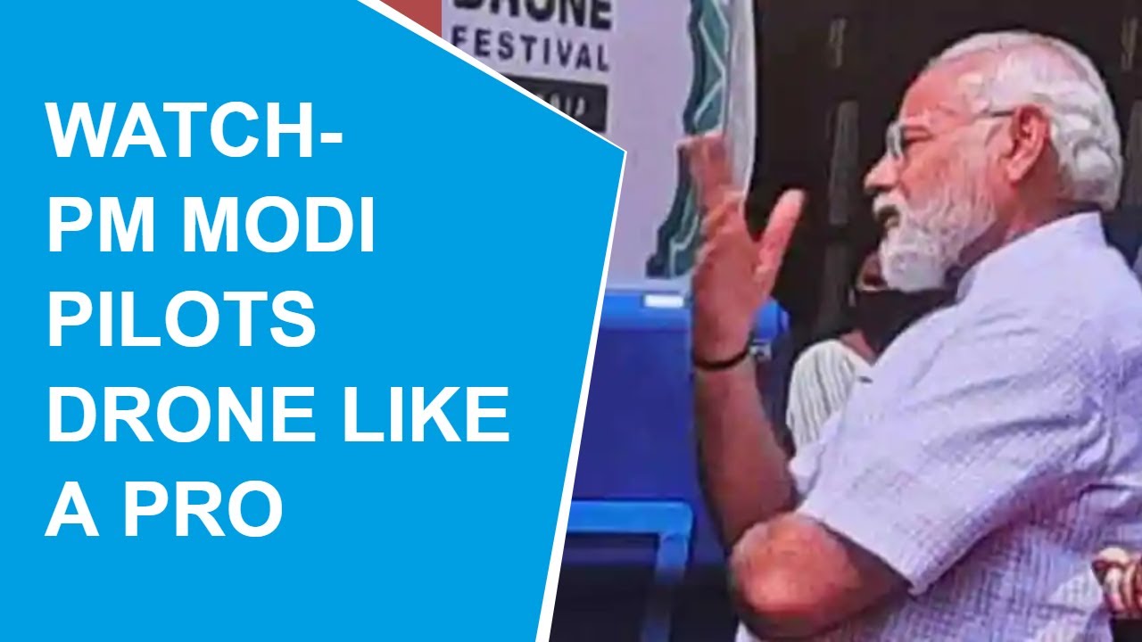 Pro PM Modi flies a Asteria designed drone at Drone Mahotsav 2022