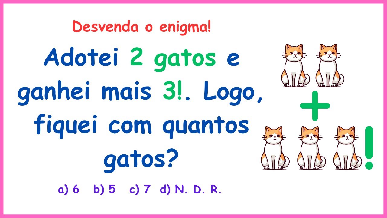 RESOLVA O ENIGMA DE MATEMÁTICA - MATEMÁTICA BÁSICA #charadamatemática ...