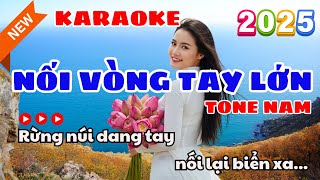 Nối Vòng Tay Lớn Karaoke Tone Nam (La Thứ) - Nhạc Sống | Nam Music Karaoke