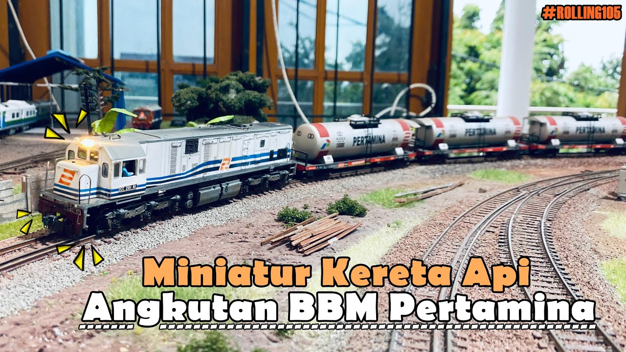 #ROLLING105 - Melihat Miniatur Kereta Api Angkutan BBM Pertamina Versi Miniatur di Dipo Gunung Putri