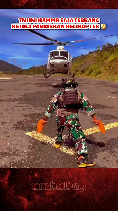 Ternyata begini kuatnya angin helikopter TNI #tni #helikopter #tniau