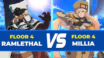GGST Floor 4 ▶ Ramlethal vs Millia ⏺ Guilty Gear Strive Low Level Gameplay