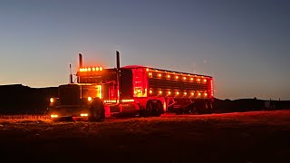 Night ride in a Peterbilt 379… straight pipes, jakes …ASMR