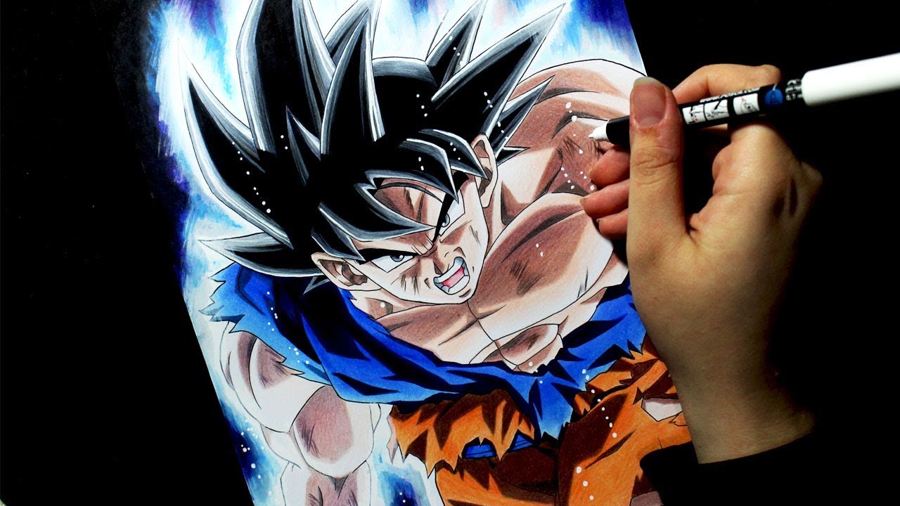 COMO DESENHAR O GOKU na versão Instinto Superior / Speed Drawing Goku ultra  instinct 