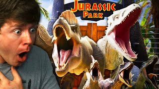 Reacting to the JURASSIC PARK \/ JURASSIC WORLD Size Comparison!