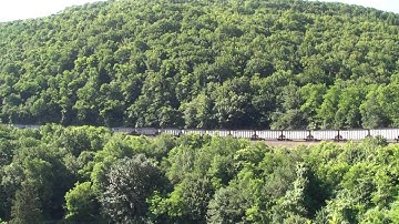 NS Brings A East Bound Coal Loads Down Horseshoe Curve July 14 2009