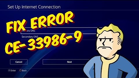 How To Fix PS4 Error CE-33986-9