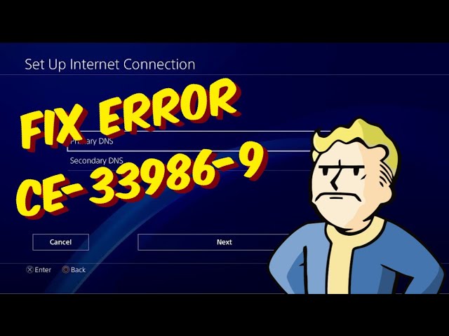 Vugge mærke amplifikation How To Fix PS4 Error CE-33986-9 - YouTube