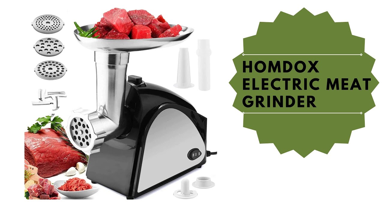 Homdox Electric Meat Grinder, 2000W Meat Mincer with 3 Grinding Plates