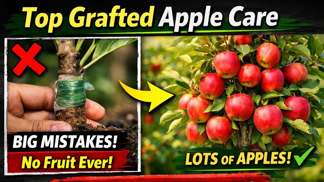 “Secret Care Tips for Top Grafted Apple Plants – Grow Faster & Fruit Early!”