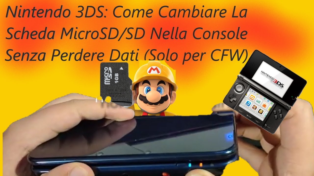 Nintendo 3DS Come Cambiare La Scheda MicroSD/SD Nella Console Senza