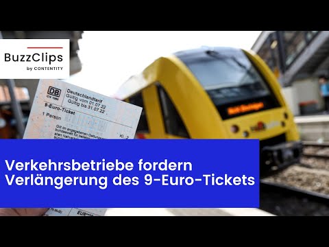 Verkehrsbetriebe fordern Verlängerung des 9-Euro-Tickets