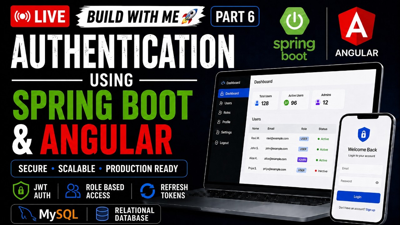 Day 7 of Building Auth System | Spring Boot JWT + Angular - YouTube