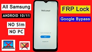 all samsung frp bypass android 11 | google account unlock | all samsung google bypass without pc