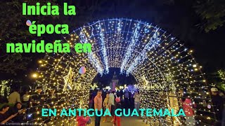 Christmas lights inauguration in Antigua Park 2025